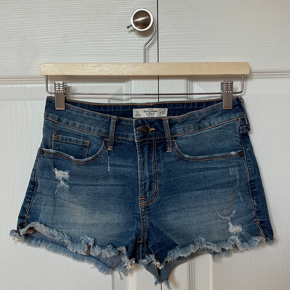 Abercrombie Distressed Denim Shorts